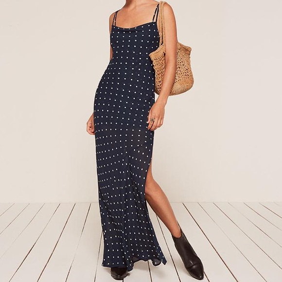 Reformation Santiago Dress In Polka Dot - Picture 2 of 3